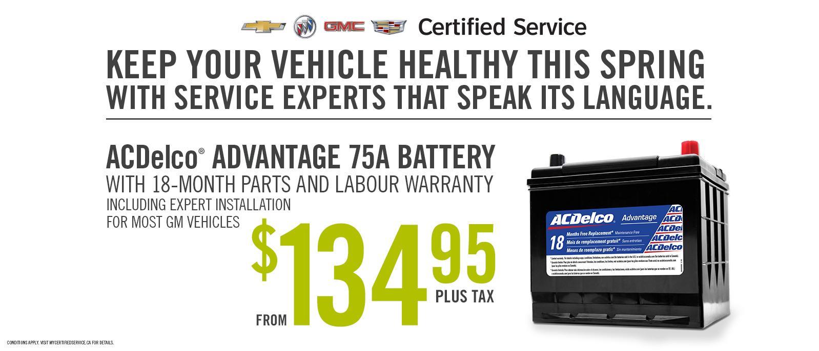 ACDelco Battery Multi Point Vehicle Check Ajax Pickering Whitby Oshawa Clarington VanDusen Ontario