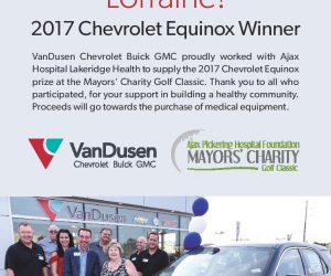 VanDusen Equinox Giveaway Ajax Hospital Lottery