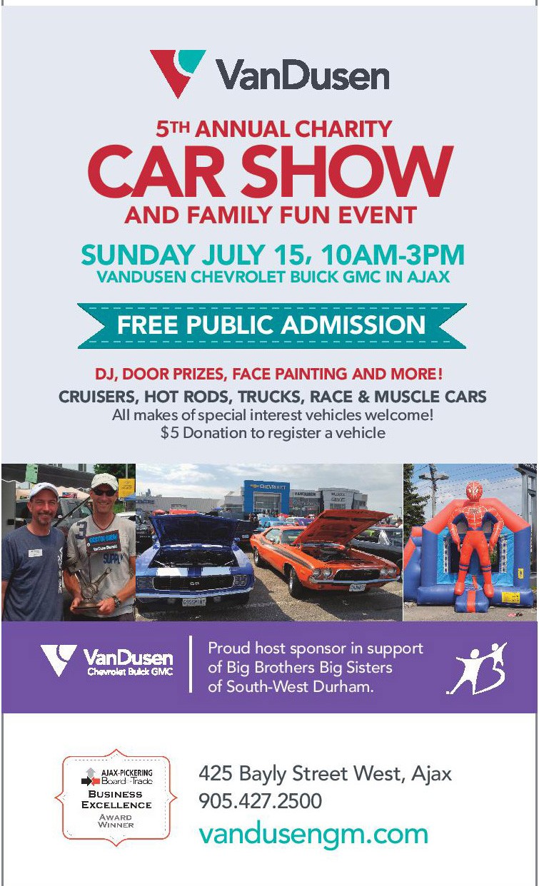 VanDusen 5th Annual Charity Car Show and Family Fun Event Ajax Durham Region Ontario