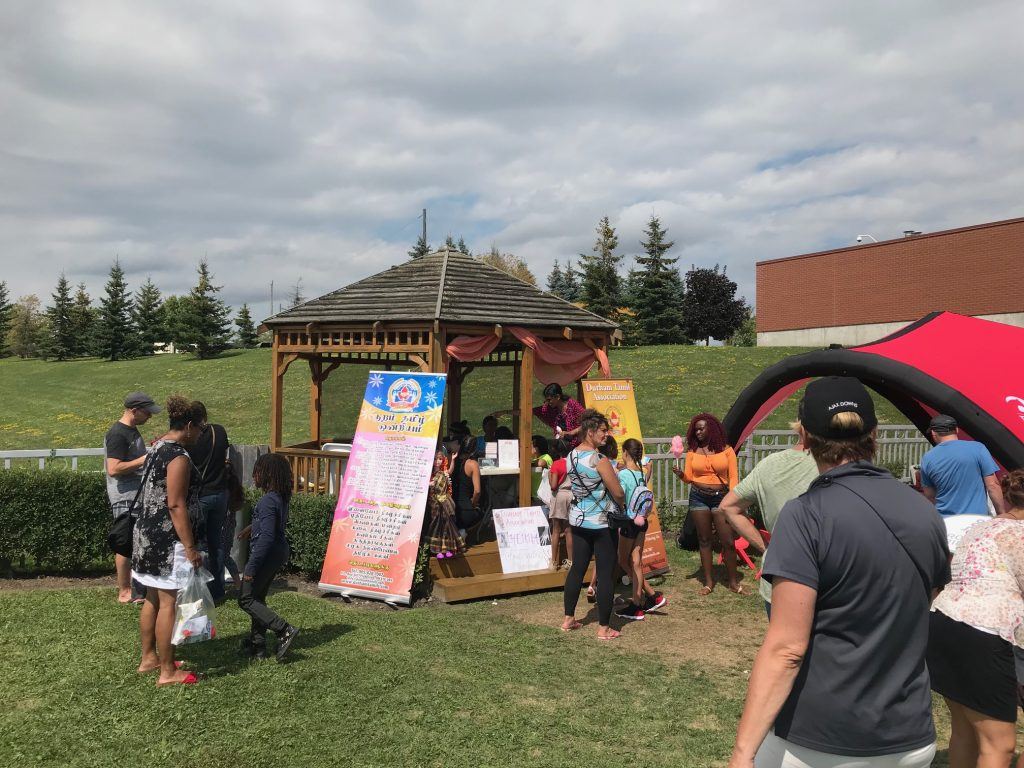 Durham Tamil Association on hand at Family Fun Day at Ajax Downs 2019.